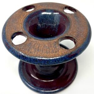 Studio Pottery Signed Stoneware Toothbrush Holder Farmhouse Bathroom